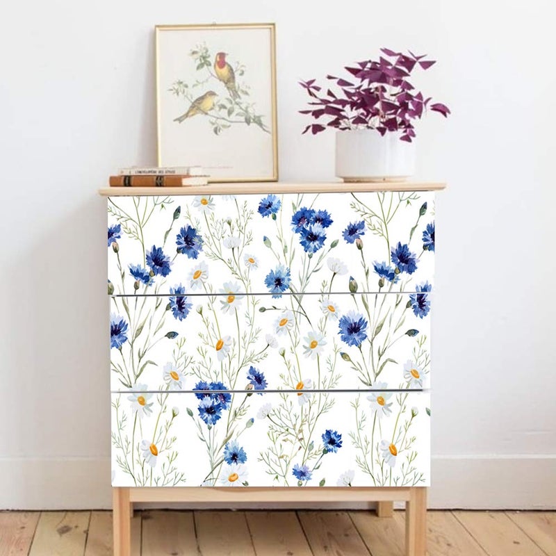 Alwayspon Self-Adhesive Dresser Sticker, Peel and Stick Furniture Stickers/Decals, Removable Furniture Skin (009, MALM)â€¦ - Image 1